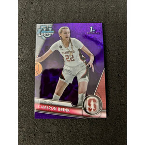 Cameron Brink - 2023-24 Bowman University Chrome - Purple Mini Diamond #052/399